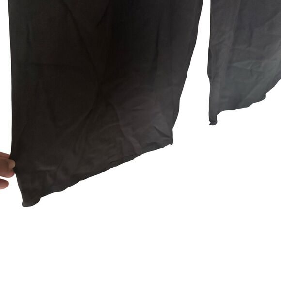 Eileen Fisher S Tencel Blend Crepe Wide Leg Pants Culotte Pull On Gray Logenlook - Picture 7 of 8